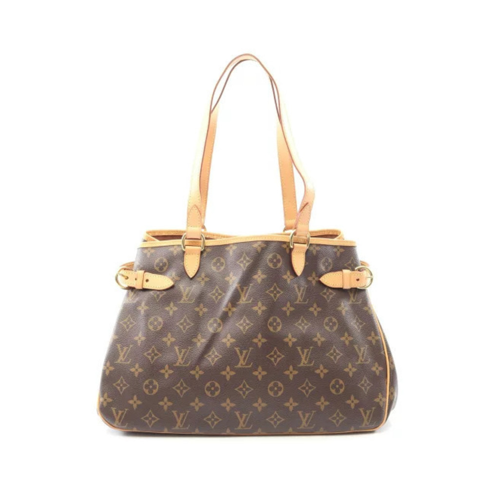 Louis Vuitton Batignolles Horizontal Shoulder Bag Canvas Leather Monogram Brown